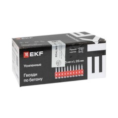 Гвозди кованные для монтажного пистолета по бетону металлу (тип CN) Bullet Type d3мм дл.25мм цинкование (уп.1000шт) Expert EKF c