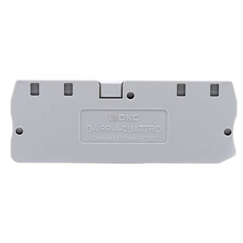 Изолятор торцевой для клеммы VPR-4-QUATTRO DKC D-VPR-4-QUATTRO Изолятор торцевой для клеммы VPR-4-QUATTRO DKC D-VPR-4-QUATTRO