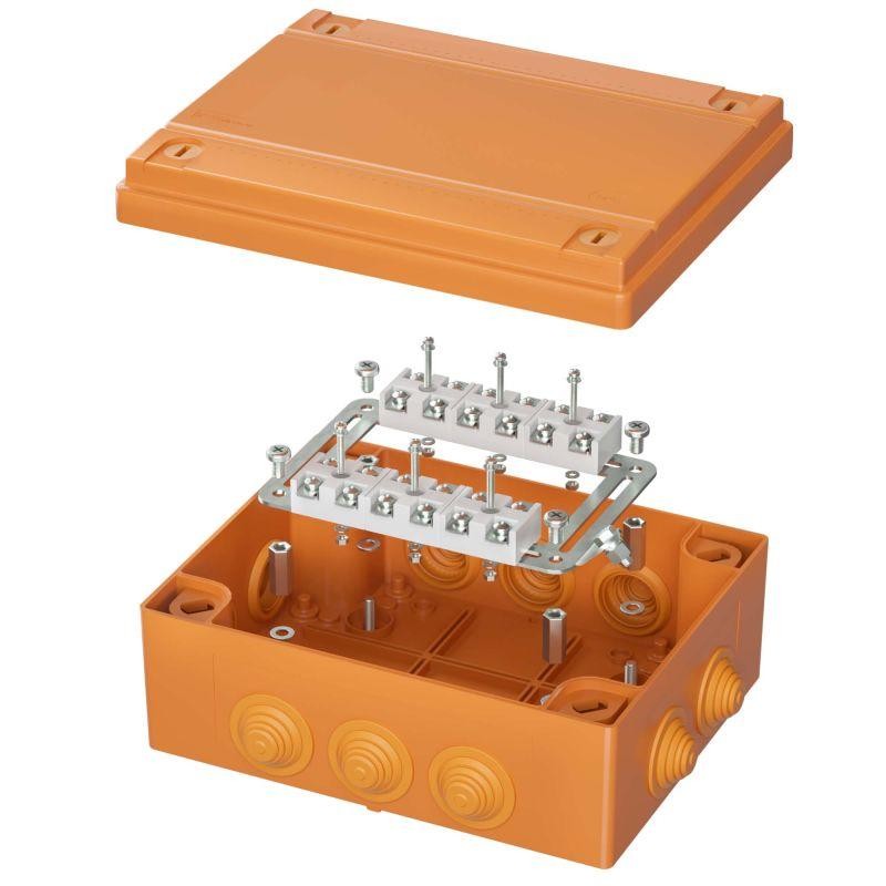 Коробка пластиковая FS с кабельными вводами и клеммниками IP55 240х190х90мм 12р 450V 32A 10кв.мм DKC FSK411210 Коробка пластиковая FS с кабельными вводами и клеммниками IP55 240х190х90мм 12р 450V 32A 10кв.мм DKC FSK411210
