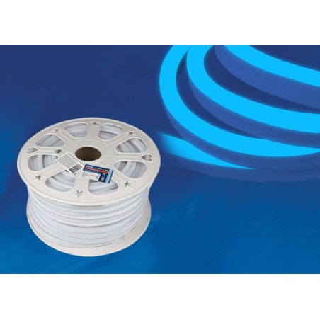 Лента светодиодная ULS-N21-2835-120LED/m-8mm-IP67-220V-8W/m-50M-BLUE NEON 120LED/м син. 8Вт/м IP67 220 8мм гибкая герметичная (у