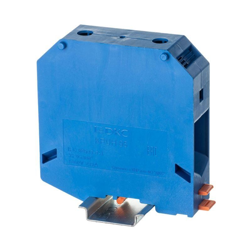 Клемма проходная винтовой зажим 2 точки подключения 95кв.мм син. DKC KRUH-95-BU Клемма проходная винтовой зажим 2 точки подключения 95кв.мм син. DKC KRUH-95-BU