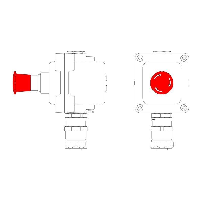 Пост управления взрывонепроницаемый из алюминия LCSD-01-B-MC-P6R(11)x1-PCMB-KAEPM3MHK-26 DKC LCSD21000036 Пост управления взрывонепроницаемый из алюминия LCSD-01-B-MC-P6R(11)x1-PCMB-KAEPM3MHK-26 DKC LCSD21000036