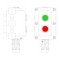 Пост управления взрывонепроницаемый из алюминия LCSD-02-B-MB-P1G(11)x1-P1R(11)x1-PBMB-KA2MHK DKC LCSD21000055 Пост управления взрывонепроницаемый из алюминия LCSD-02-B-MB-P1G(11)x1-P1R(11)x1-PBMB-KA2MHK DKC LCSD21000055