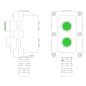 Пост управления взрывонепроницаемый из алюминия LCSD-02-B-MB-L1G(220)x1-P1G(11)x1-PBMB-KA2MHK DKC LCSD21000063 Пост управления взрывонепроницаемый из алюминия LCSD-02-B-MB-L1G(220)x1-P1G(11)x1-PBMB-KA2MHK DKC LCSD21000063