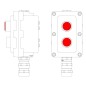 Пост управления взрывонепроницаемый из алюминия LCSD-02-B-MB-L1R(220)x1-P1R(11)x1-PBMB-KA2MHK DKC LCSD21000065 Пост управления взрывонепроницаемый из алюминия LCSD-02-B-MB-L1R(220)x1-P1R(11)x1-PBMB-KA2MHK DKC LCSD21000065