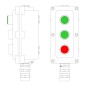 Пост управления взрывонепроницаемый из алюминия LCSD-03-B-MC-L1G(220)x1-P1G(11)x1-P1R(11)x1-PCMB-KA3MHK DKC LCSD21000108