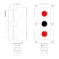 Пост управления взрывонепроницаемый из алюминия LCSD-03-B-MB-L1R(220)x1-P1B(11)x1-P1R(11)x1-PBMB-KA2MHK DKC LCSD21000109 Пост управления взрывонепроницаемый из алюминия LCSD-03-B-MB-L1R(220)x1-P1B(11)x1-P1R(11)x1-PBMB-KA2MHK DKC LCSD21000109
