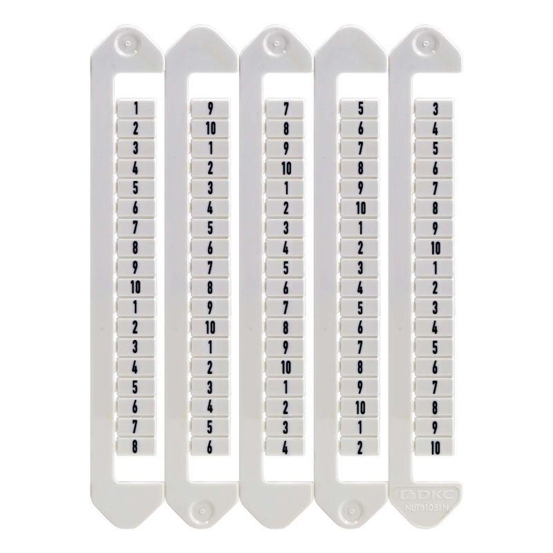 Маркировка для клемм ширина 5мм от 61 до 70 вертикалная ориентация DKC NUTB-5-61-70V Маркировка для клемм ширина 5мм от 61 до 70 вертикалная ориентация DKC NUTB-5-61-70V