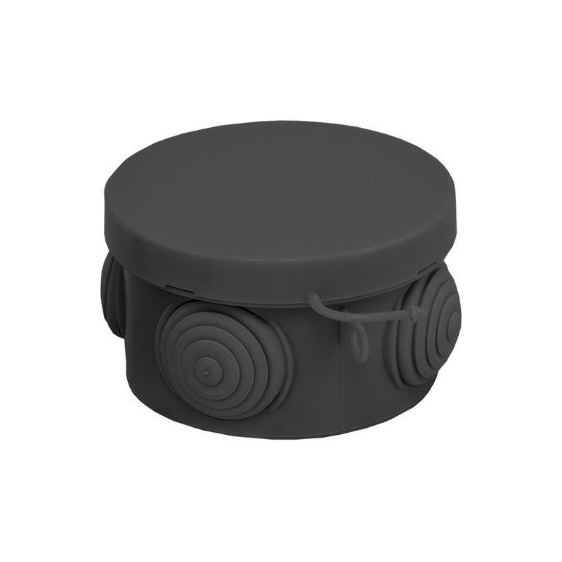 Коробка распаячная КМР-040-038 с крышкой 65х40 4 мембранных ввода IP54 черн. EKF plc-kmr-040-038-b