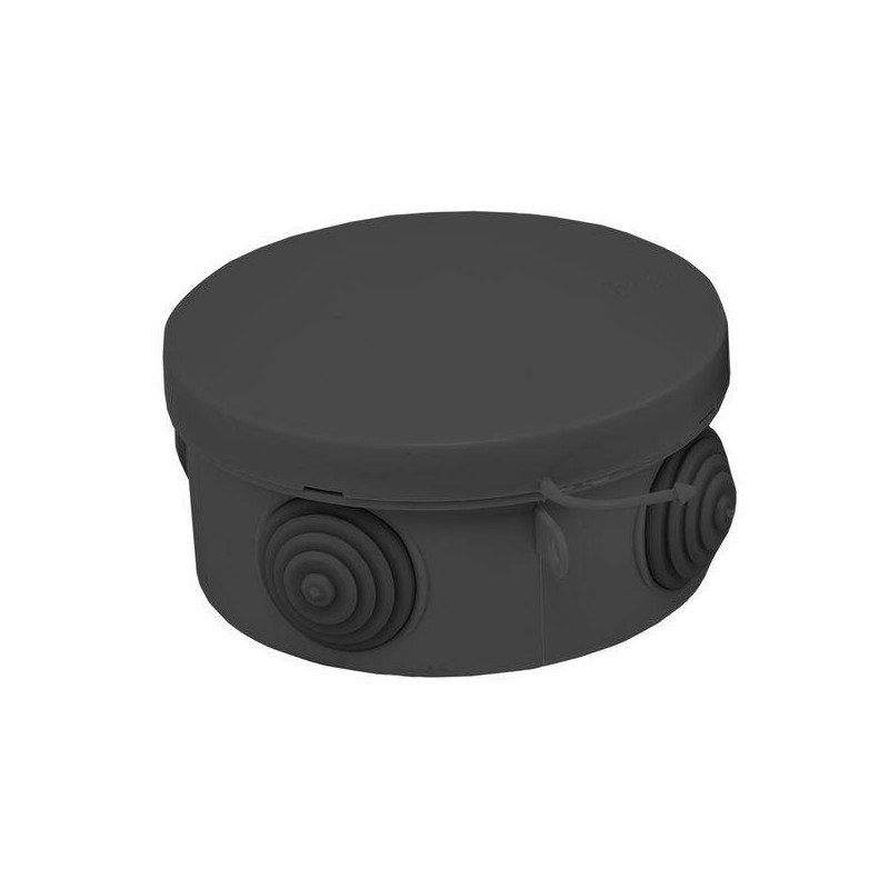 Коробка распаячная КМР-040-039 с крышкой 85х40 4 мембранных ввода IP54 черн. EKF plc-kmr-040-039-b