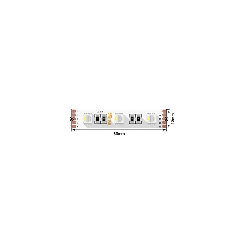 Лента светодиодная стандарт 5050 60LED/м 19.2Вт/м RGB + тепл. бел. 24В IP20 (уп.5м) SWG Standard 00-00018658