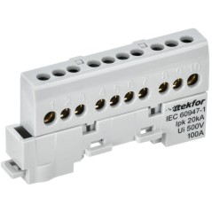 Шина L "фаза" изол. на универс. держ. 6х9-10-Ср TEKFOR IEK TF-NN10-10-KL-K03