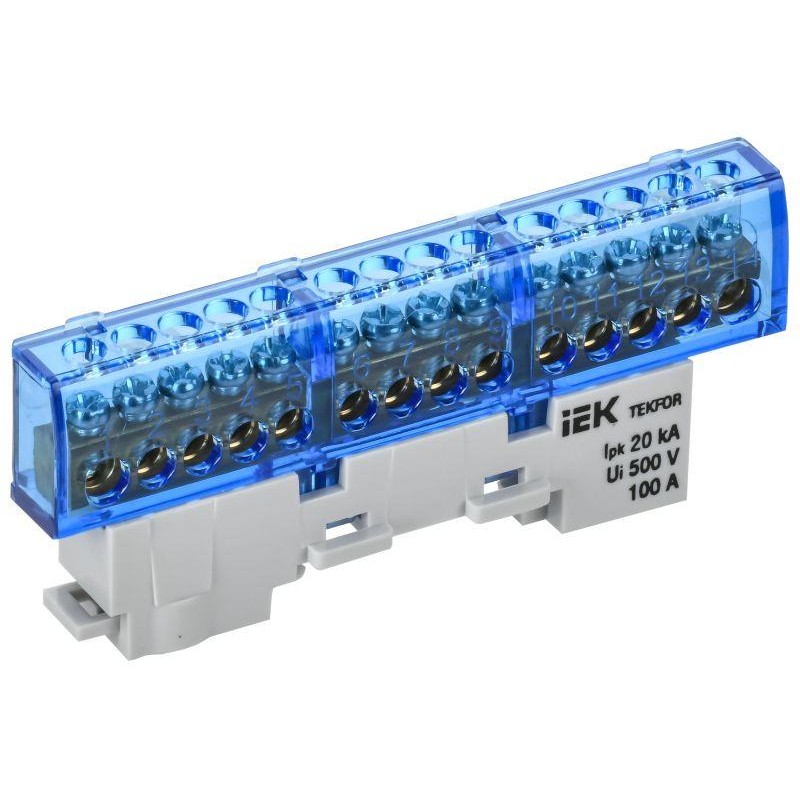 Шина нулевая N изол. на универс. держ. 6х9-14-С TEKFOR IEK TF-NN10-14-KL-K07 Шина нулевая N изол. на универс. держ. 6х9-14-С TEKFOR IEK TF-NN10-14-KL-K07