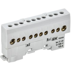 Шина L "фаза" изол. на универс. держ. 8х12-10-Ср TEKFOR IEK TF-NN20-10-KL-K03