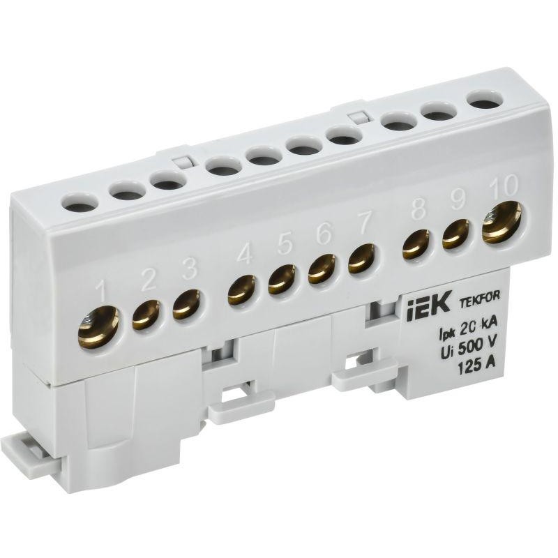 Шина L "фаза" изол. на универс. держ. 8х12-10-Ср TEKFOR IEK TF-NN20-10-KL-K03 Шина L "фаза" изол. на универс. держ. 8х12-10-Ср TEKFOR IEK TF-NN20-10-KL-K03