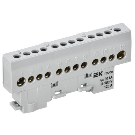 Шина L "фаза" изол. на универс. держ. 8х12-12-Ср TEKFOR IEK TF-NN20-12-KL-K03