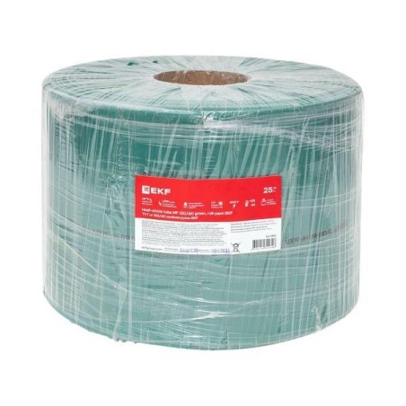 Трубка термоусадочная ТУТ нг 120/60 зел. PROxima (уп.25м) EKF tut-120-j