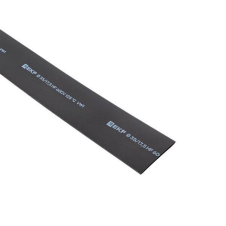 Трубка термоусадочная ТУТ нг 35/17.5 черн. 1м (уп.25м) PROxima EKF tut-35-b-1m