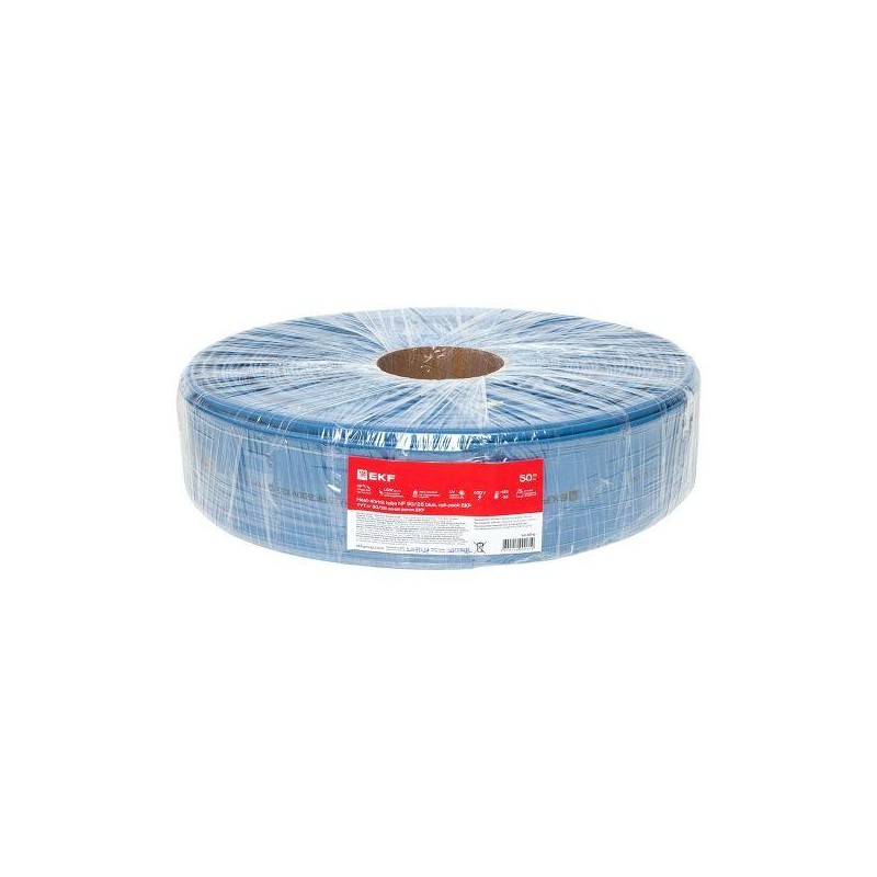 Трубка термоусадочная ТУТ нг 50/25 син. (уп.50м) EKF tut-50-g