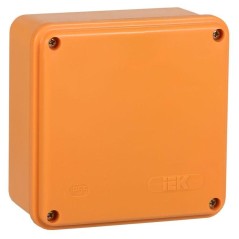 Коробка распаячная огнестойкая ПС 100х100х50 6P 4кв.мм IP44 гладкие стенки IEK UKF20-100-100-050-6-4-09