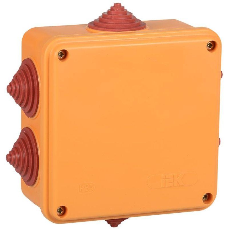 Коробка распаячная огнестойкая ПС 100х100х50 4P 10кв.мм IP55 6 вводов IEK UKF30-100-100-050-4-10-09 Коробка распаячная огнестойкая ПС 100х100х50 4P 10кв.мм IP55 6 вводов IEK UKF30-100-100-050-4-10-09