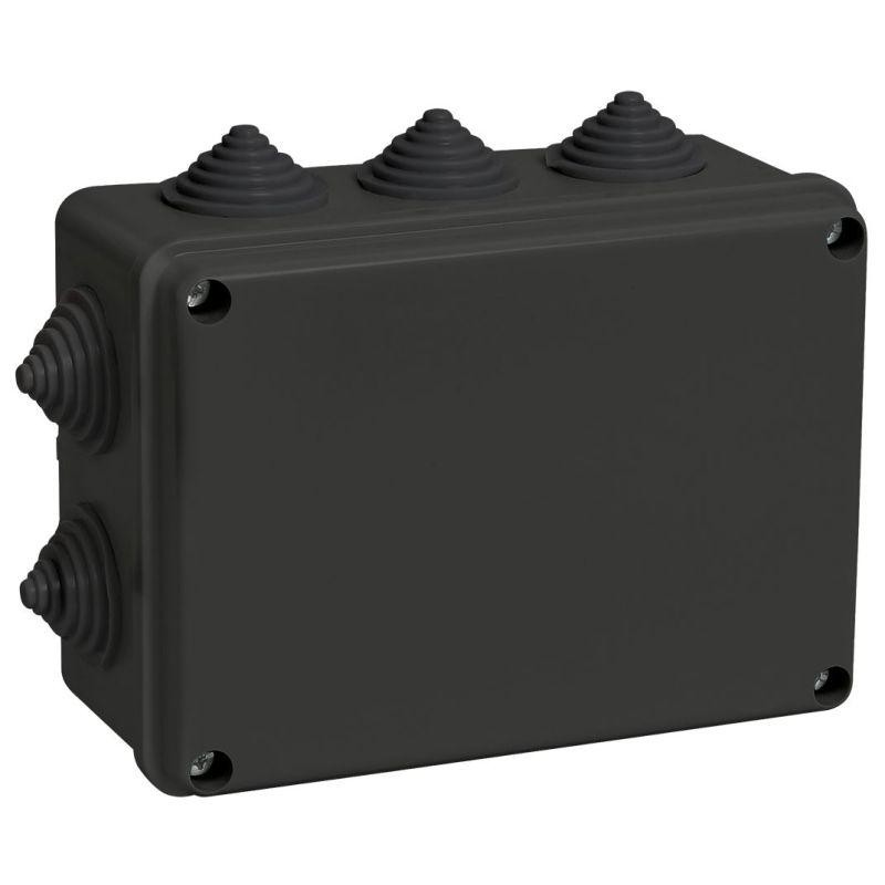 Коробка распаячная ОП 150х110х70 IP44 КМ41241 10 гермовводов черн. IEK UKO11-150-110-070-K02-44 Коробка распаячная ОП 150х110х70 IP44 КМ41241 10 гермовводов черн. IEK UKO11-150-110-070-K02-44