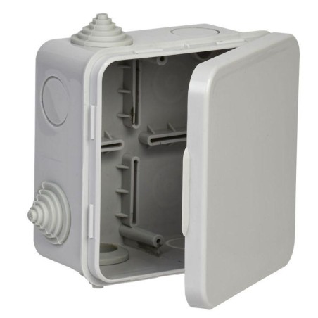 Коробка распаячная ОП 100х100х50 IP54 КМ41256 откид. крышка 8 вводов (7035) IEK UKO31-100-100-050-K03-54