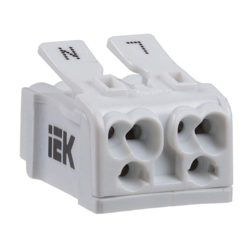 Клемма пружинная соединительная КСП2-L+N IEK UKZ-B06-2P-F0-E0-10 Клемма пружинная соединительная КСП2-L+N IEK UKZ-B06-2P-F0-E0-10