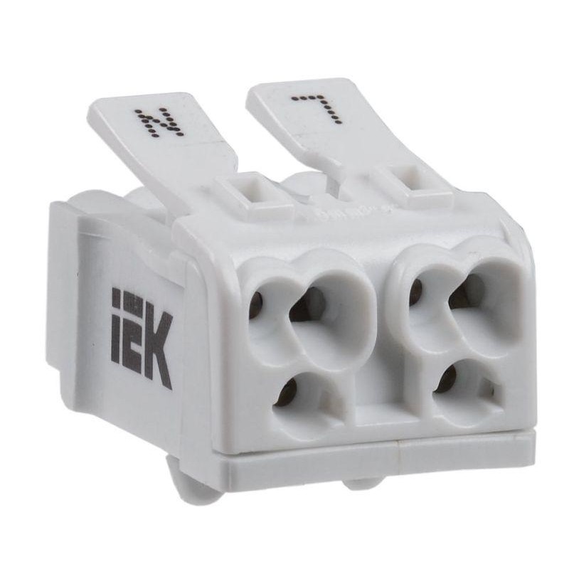 Клемма пружинная соединительная КСПн2-L+N IEK UKZ-B06-2P-F1-E0-10 Клемма пружинная соединительная КСПн2-L+N IEK UKZ-B06-2P-F1-E0-10