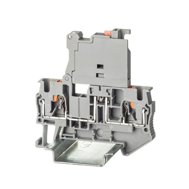 Клемма для предохранителя зажим push-in 2 точки подключения 4кв.мм сер. DKC VPR-4-HESILED250 Клемма для предохранителя зажим push-in 2 точки подключения 4кв.мм сер. DKC VPR-4-HESILED250