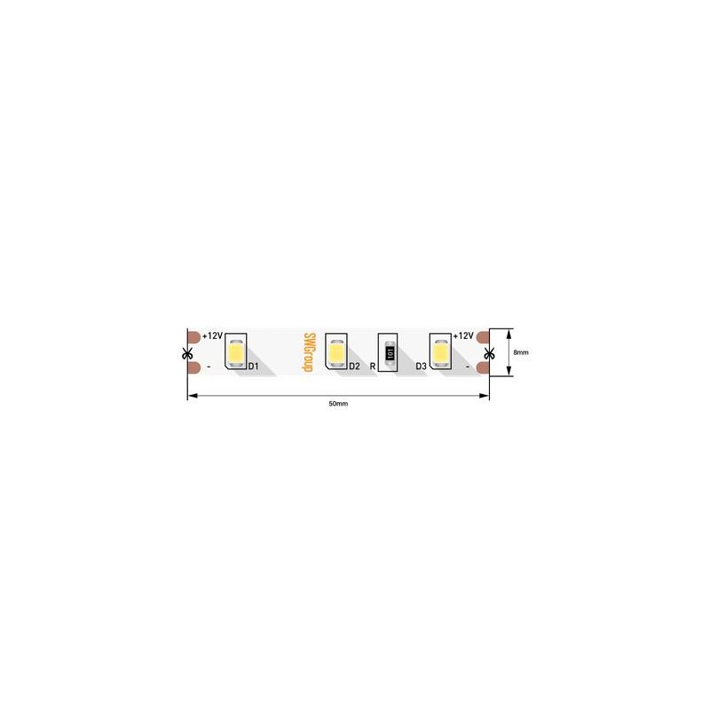 Лента светодиодная стандарт 2835 60LED/м 4.8Вт/м нейтр. бел. 12В IP20 со скотчем 3М (уп.5м) SWG Standard 00-00007260