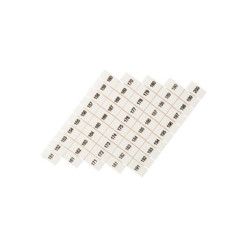 Маркеры для JXB-ST 1.5 с нумерацией 150-200 (уп.100шт) PROxima EKF zb-st-1.5-150-200