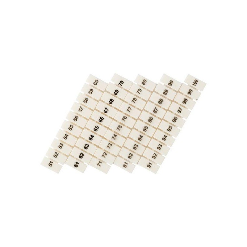 Маркеры для JXB-ST 1.5 с нумерацией 50-100 (уп.100шт) PROxima EKF zb-st-1.5-50-100