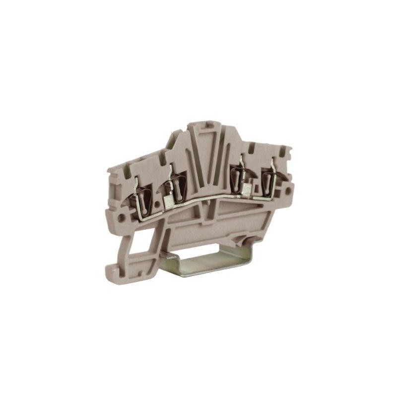 Клемма пруж. HMM.1/2+2/GR 1.5кв.мм сер. DKC ZHM420GR