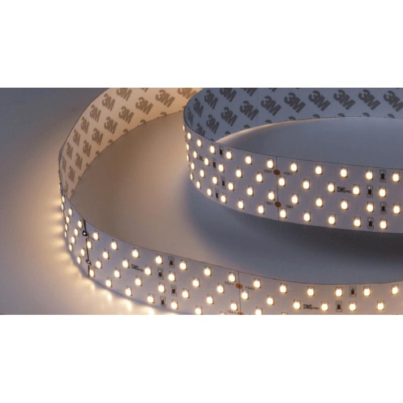 Лента светодиодная ПРО 2835 280 LED/м 26 Вт/м 24В IP20 тепл. бел. (уп.5м) SWG PRO 00-00005601