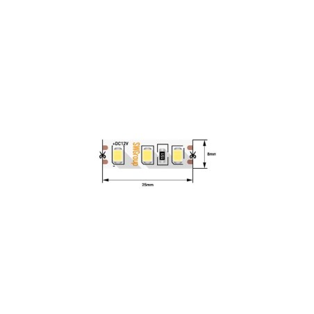 Лента светодиодная стандарт 2835 120LED/м 9.6Вт/м холод. бел. 12В IP20 со скотчем 3М (уп.5м) SWG Standard 00-00007263