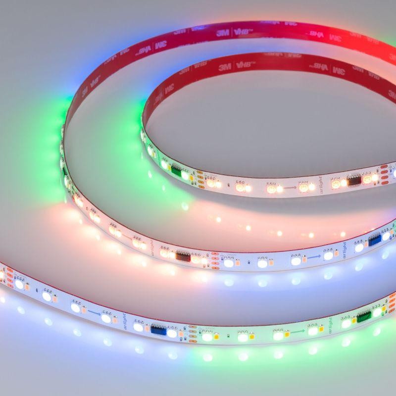 Лента светодиодная SPI-BA120-12mm 24В RGBW-White-PX6-BPT (16Вт/м IP20 5060/2835) бегущий огонь (уп.5м) Arlight 040622