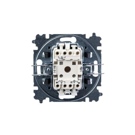 Выключатель кнопочный 1-кл. СП Levit IP20 сл. кость/бел. ABB 2CHH599145A6017
