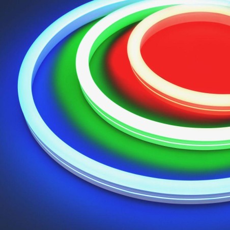 Лента светодиодная герметичная MOONLIGHT-SIDE-B84-12x24mm 24В RGB (12Вт/м IP68 wire x2) вывод кабеля прямой (уп.5м) Arlight 0427