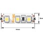 Лента светодиодная стандарт 3528 120LED/м 9.6Вт/м желт. 12В IP20 со скотчем 3М (уп.5м) SWG Standard 00-00009246