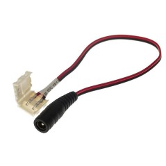 Коннектор питания с джеком для одноцвет. LED лент IP23 10мм Lamper 144-101