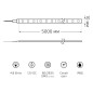 Лента светодиодная Elementary 2835/60-SMD 4.8Вт/м син. IP66 210лм/м 12В 8мм (уп.5м) GAUSS 356000505