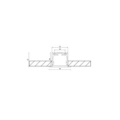 Профиль встраиваемый LE.4932-R алюм. DesignLed 00-00010356