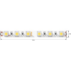 Лента светодиодная стандарт 5050 60LED/м 14.4Вт/м тепл. бел. 24В IP65 (уп.5м) SWG Standard 00-00009475