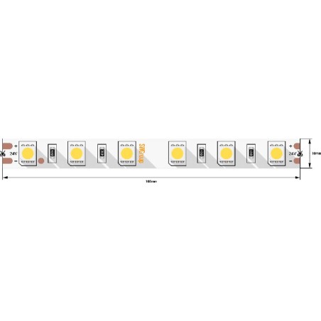 Лента светодиодная стандарт 5050 60LED/м 14.4Вт/м тепл. бел. 24В IP65 (уп.5м) SWG Standard 00-00009475