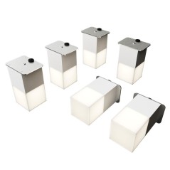 Светильник светодиодный RVE-LBX-LUMO40-PLAZA5010-6-GR квадрат грильято 6шт 40х40х80мм 14Вт встраиваемый 4000К бел. RVElektro RVE