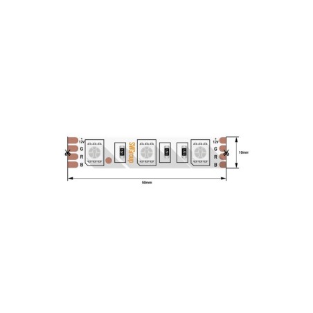 Лента светодиодная стандарт 5050 60LED/м 14.4Вт/м RGB 12В IP20 со скотчем 3М (уп.5м) SWG Standard 00-00007268