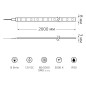 Лента светодиодная Basic 5050/60-SMD 8Вт/м 3000К тепл. бел. IP20 800лм/м 12В 10мм (уп.2м) GAUSS BT020