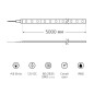 Лента светодиодная Black 2835/60-SMD 4.8Вт/м син. IP66 210лм/м 12В (блист.5м) GAUSS 311000505