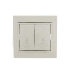 Переключатель проходной 2-кл. СП Mira 10А со вставкой крем. LEZARD 701-0303-106